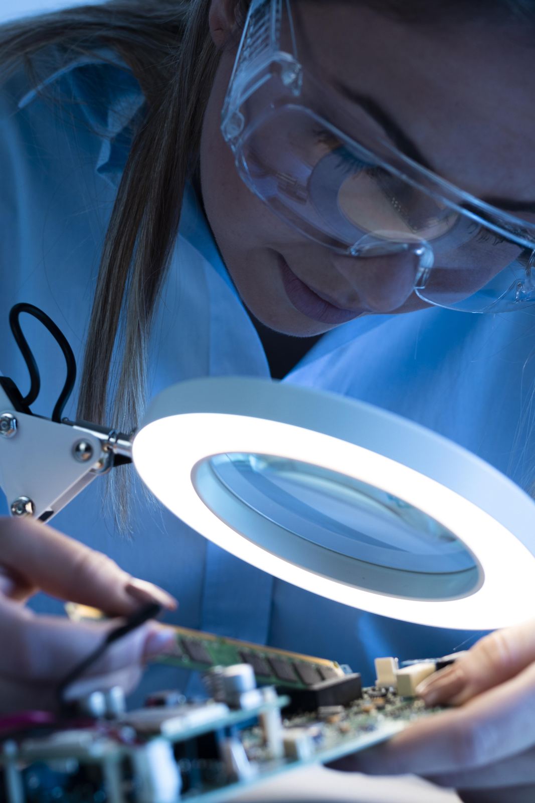 SMC technician servicing medical equipment